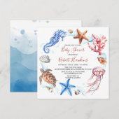 Einladung von Meerestieren unter der Sea Baby Dusc (Vorne/Hinten)