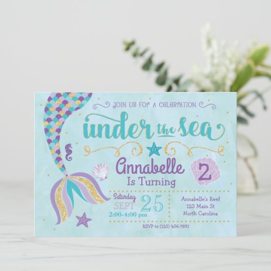 Einladung von Meerjungfrau (Stehend Vorderseite)