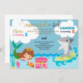 Einladung von Meerjungfrauen und Haifischern (Vorne/Hinten)