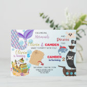 Einladung von Meerjungfrauen und Piraten (Stehend Vorderseite)