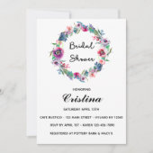 Einladung von mehrfarbigen Blumenzaubern (Vorderseite)