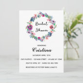 Einladung von mehrfarbigen Blumenzaubern (Stehend Vorderseite)