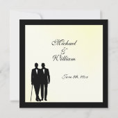 Einladung von Mellow Yellow Gay Hochzeit (Rückseite)