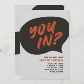 Einladung von Mens Birthday (Vorne/Hinten)