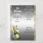 Einladung von Mens Siver Geburtstagsparty (Vorderseite)