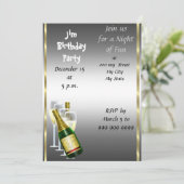 Einladung von Mens Siver Geburtstagsparty (Stehend Vorderseite)
