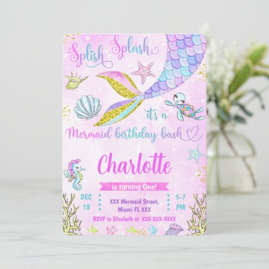 Einladung von Mermaid (Stehend Vorderseite)