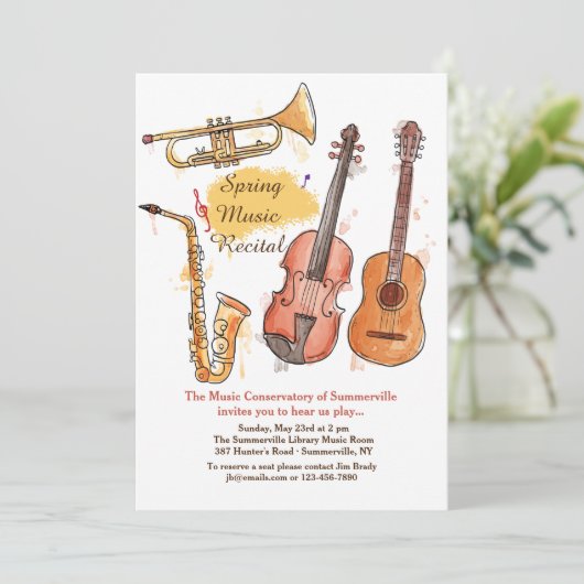 Einladung von Messing und String Instruments (Stehend Vorderseite)