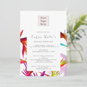 Einladung von Messy Wild Tropical Style Business O (Stehend Vorderseite)