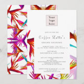 Einladung von Messy Wild Tropical Style Business O (Vorne/Hinten)