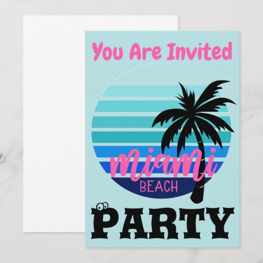 Einladung von Miami Beach (Vorne/Hinten)
