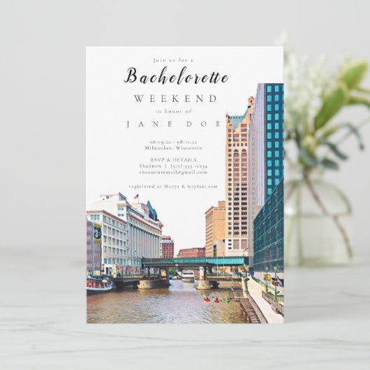 Einladung von Milwaukee Junggeselinnen-Abschied (Stehend Vorderseite)