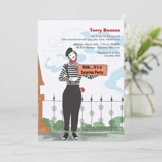 Einladung von Mime Adore (Stehend Vorderseite)