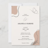 Einladung von Minimalistisch Boho Butterfly (Vorderseite)