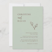 Einladung von Minimalistisch Boho Floral Sage (Vorderseite)