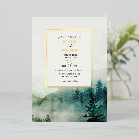 Einladung von Misty Mountain Wedding (Stehend vorne)