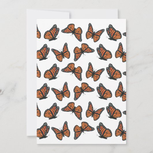 Einladung von Monarch Butterflies (Rückseite)