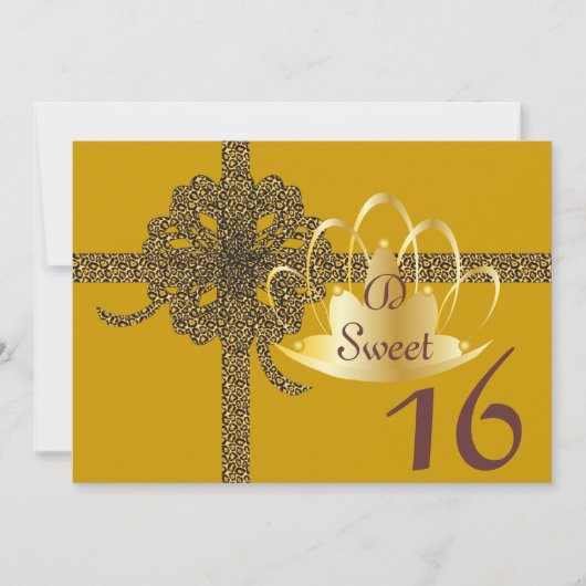 Einladung von Monogramm-Dschungel 16 . Geburtstag (Vorderseite)
