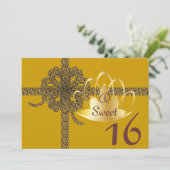 Einladung von Monogramm-Dschungel 16 . Geburtstag (Stehend Vorderseite)