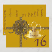 Einladung von Monogramm-Dschungel 16 . Geburtstag (Vorne/Hinten)