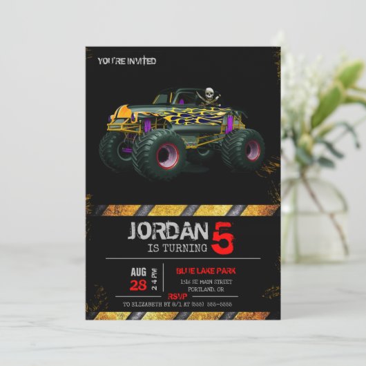 Einladung von Monster (Stehend Vorderseite)