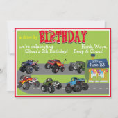 Einladung von Monster Truck By Birthday Parade (Vorderseite)