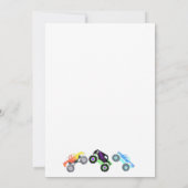 Einladung von Monster Truck Kid zum Geburtstag (Rückseite)