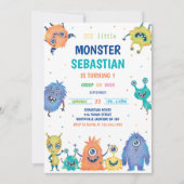 Einladung von Monster zum Geburtstag (Vorderseite)