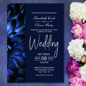 Einladung von Moody Blue Floral Wedding