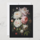 Einladung von Moody White Peony (Rückseite)