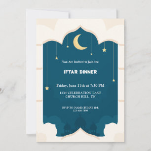 Einladung von Moon ramadan iftar