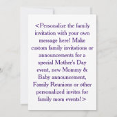 Einladung von Mother & Son Custom Family Character (Rückseite)