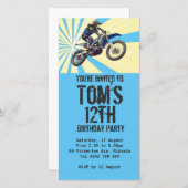Einladung von Motorcross Birthday Party (Vorne/Hinten)
