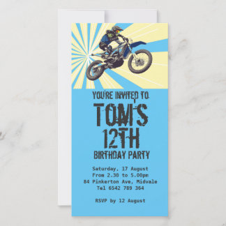 Einladung von Motorcross Birthday Party