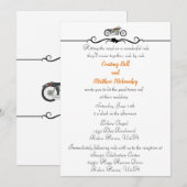 Einladung von Motorrädern und Herz (Vorne/Hinten)