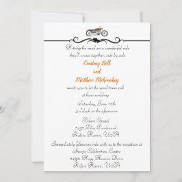 Einladung von Motorrädern und Herz