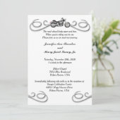 Einladung von Motorrädern und Rollern zum Hochzeit (Stehend Vorderseite)