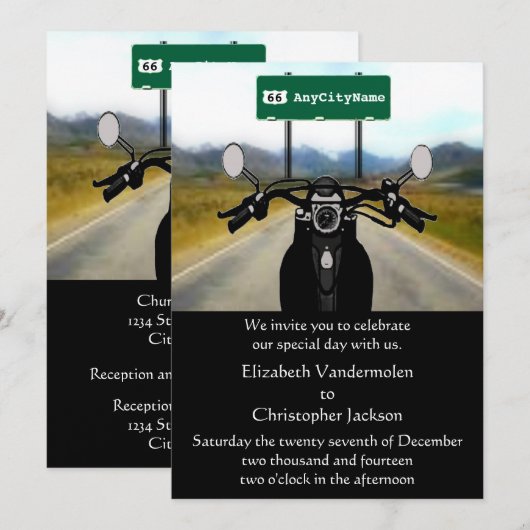 Einladung von Motorradfahrern (Vorne/Hinten)