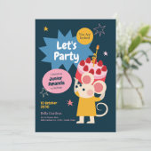 Einladung von Mouse Birthday (Stehend Vorderseite)