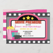 Einladung von Movie Birthday (Vorne/Hinten)