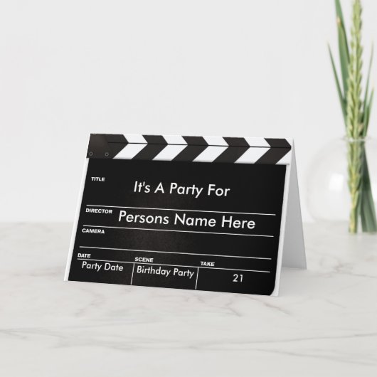 Einladung von Movie Clapper (Vorderseite)