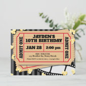 Einladung von Movie Popcorn (Stehend Vorderseite)