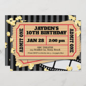 Einladung von Movie Popcorn (Vorne/Hinten)