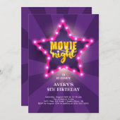 Einladung von Movie Star Birthday (Vorne/Hinten)