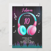 Einladung von Musical Birthday (Vorderseite)