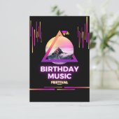 Einladung von Musical Birthday (Stehend Vorderseite)