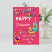 Einladung von Musical Quinceañera (Stehend Vorderseite)