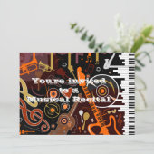 Einladung von Musikinstrumenten (Stehend Vorderseite)