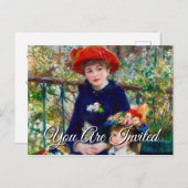 Einladung von Mutter und Kind nach der Postkarte (Vorne/Hinten)