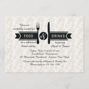 Einladung von Nahrungsmitteln und Getränken